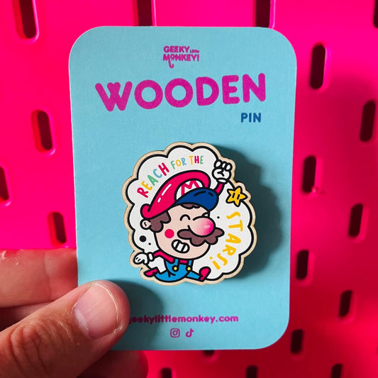 Pins - Super Mario Wooden Pin