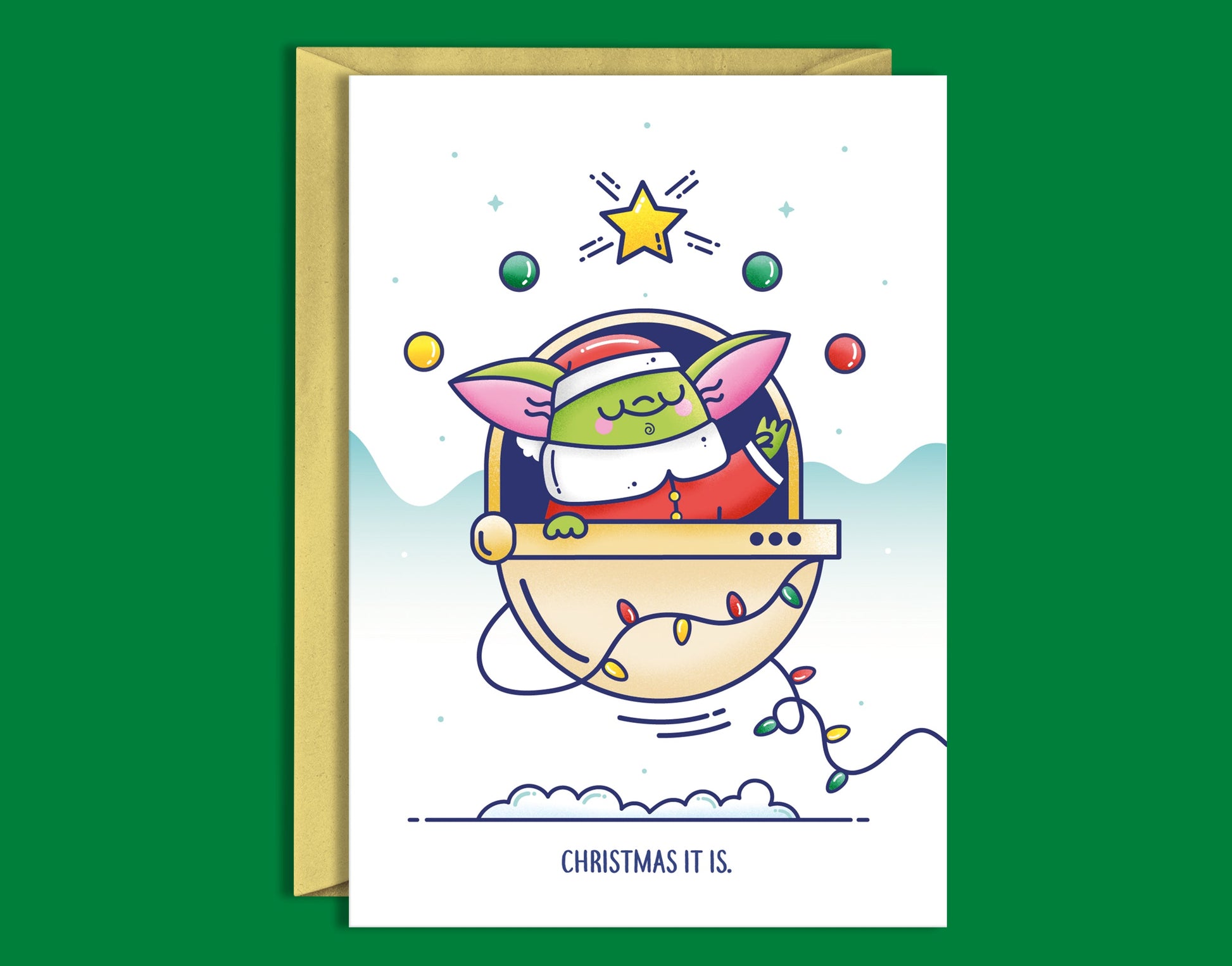 Christmas it is Christmas card-Geeky Little Monkey
