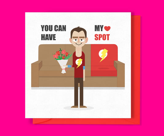 Can have my spot Big Bang Theory Card-Geeky Little Monkey
