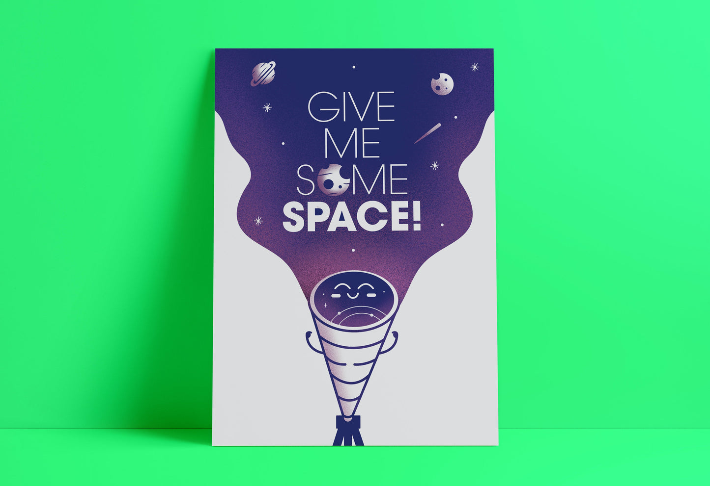 Give me some space! Space Art Print-Geeky Little Monkey