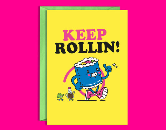 Keep Rolling! Sushi Birthday Card