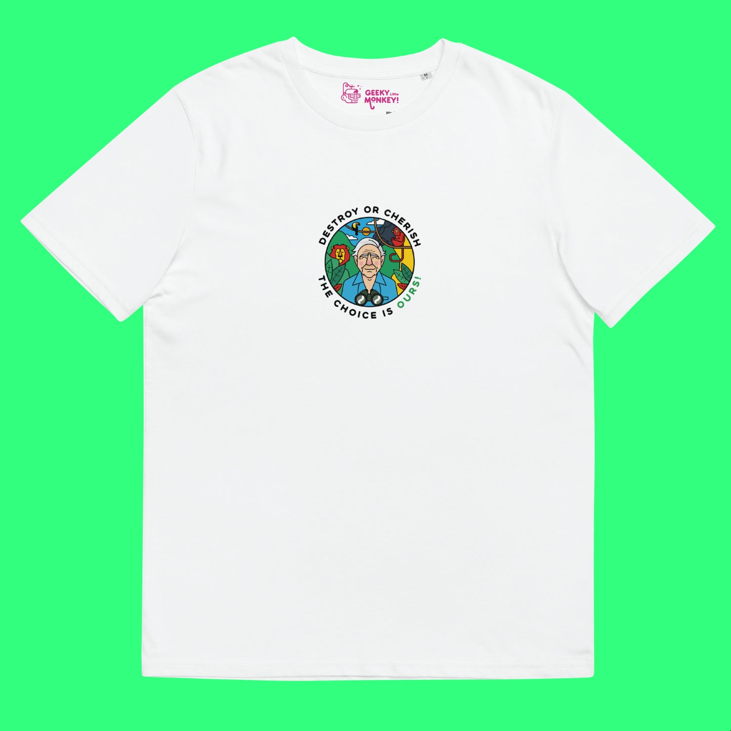 David Attenborough 100% Organic Ring-spun Cotton T-shirt
