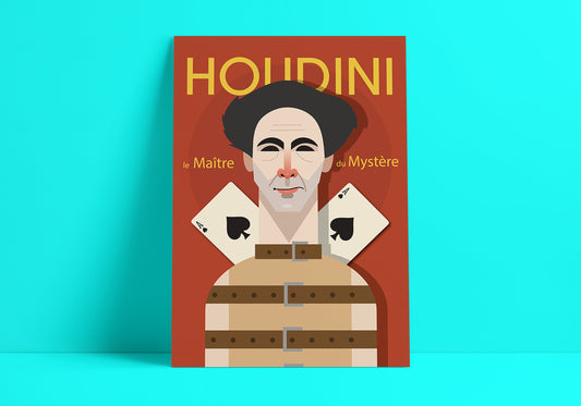 Houdini : The Master of Mystery Television Art Print-Geeky Little Monkey