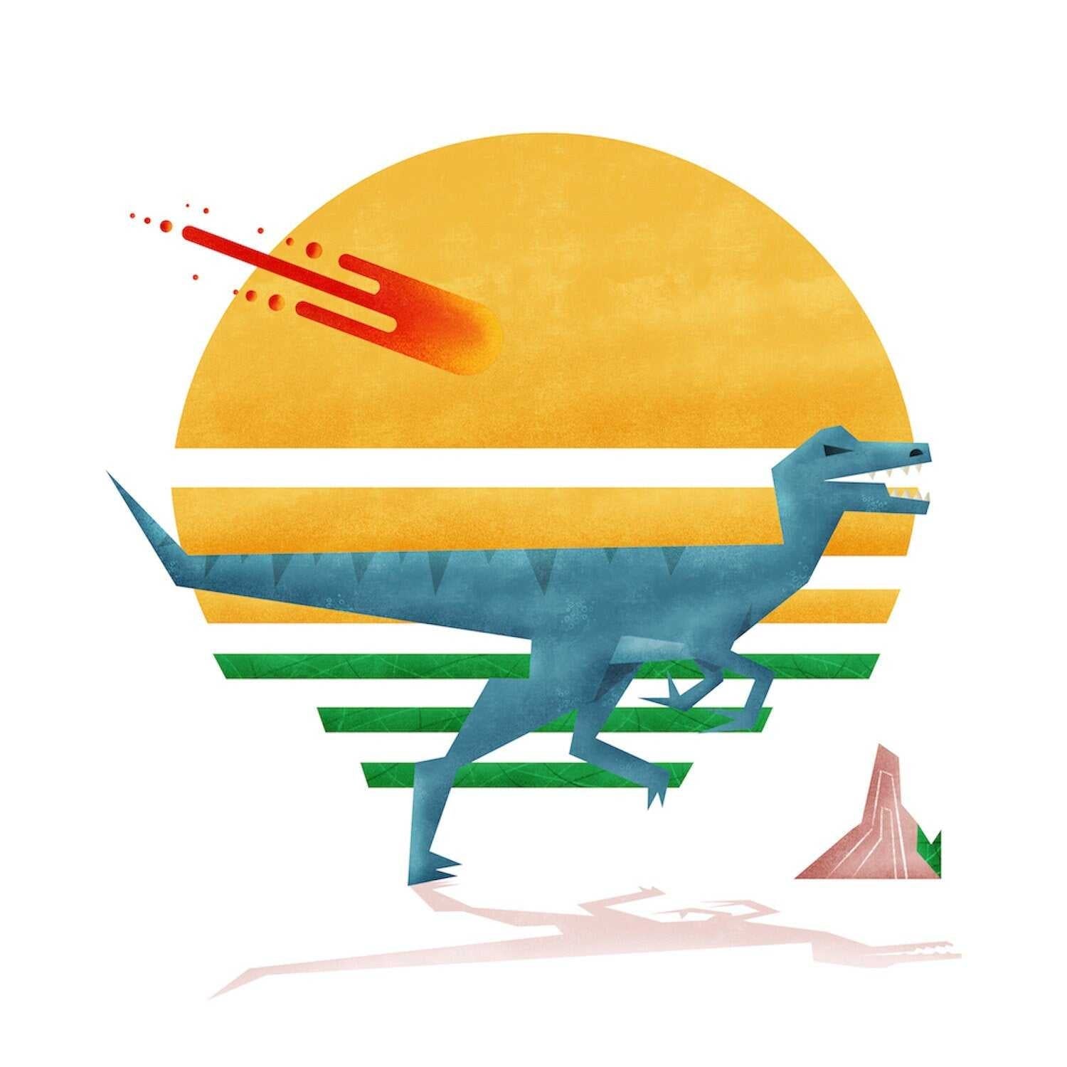 Velociraptor Dinosaur Art Print-Geeky Little Monkey