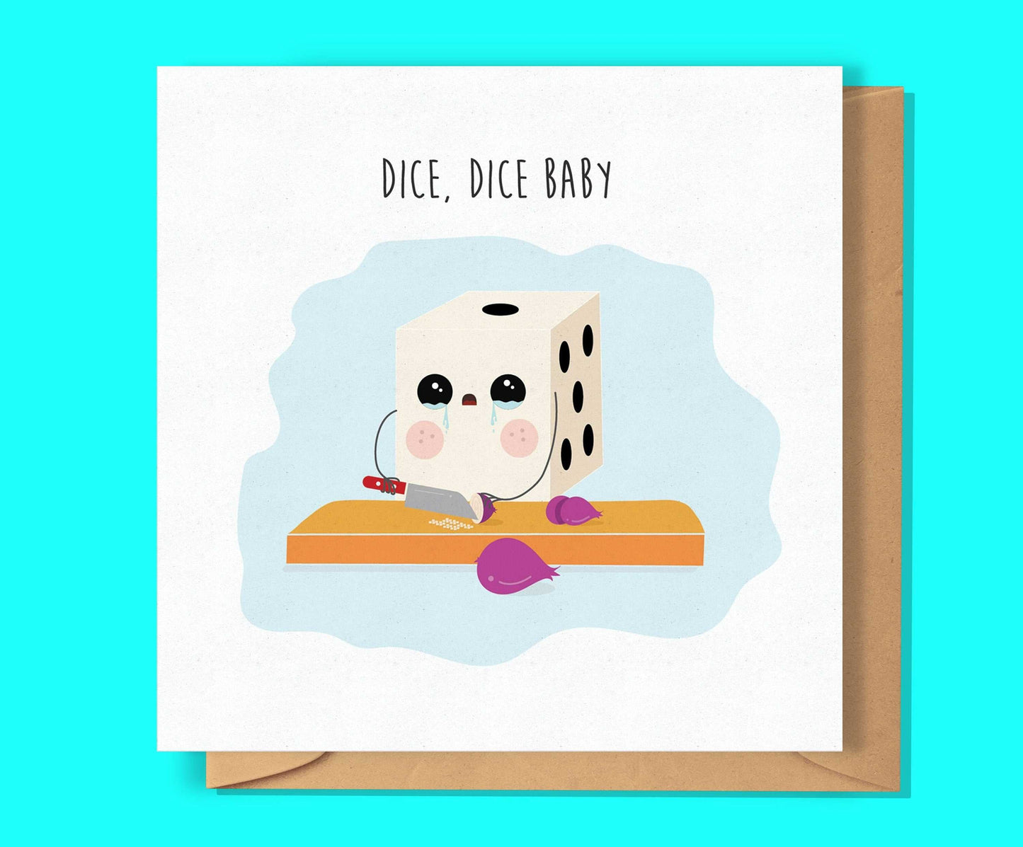 Dice, Dice Baby Greeting Card-Geeky Little Monkey