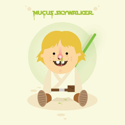 Mucus Skywalker Art Print-Geeky Little Monkey