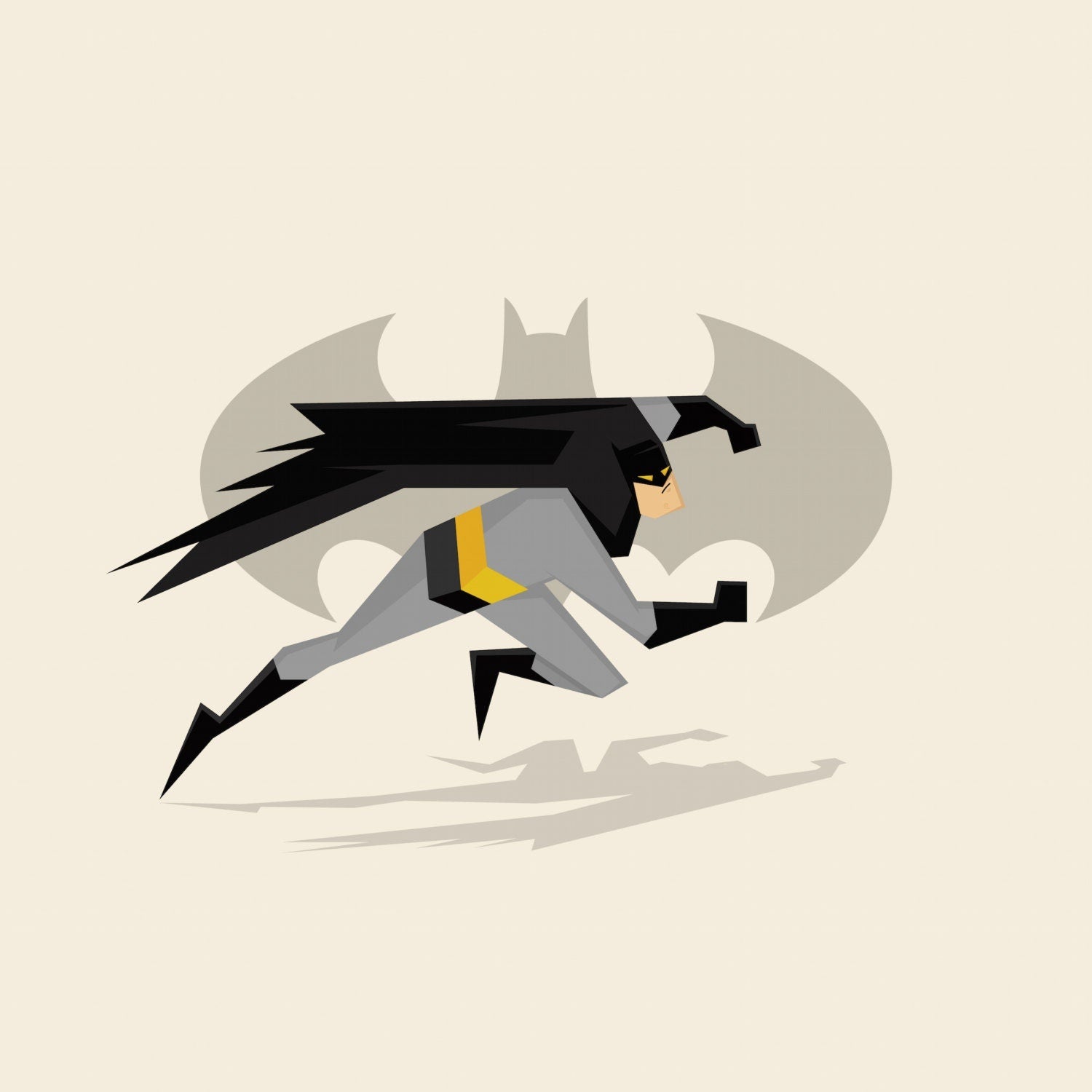 The Bat Superhero Art Print-Geeky Little Monkey