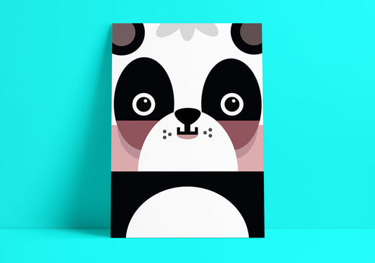Panda Children's Animal Art Print-Geeky Little Monkey